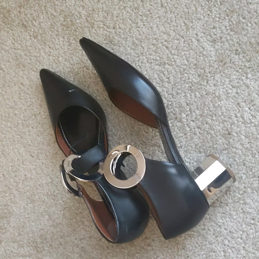Proenza Schouler 9 pumps black leather pointed